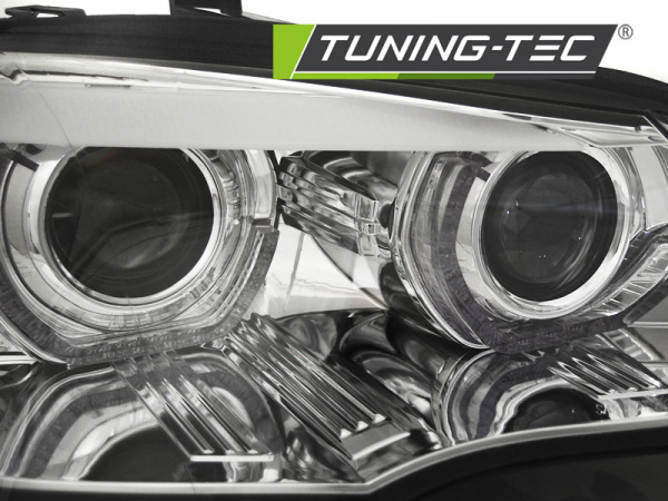 Xenon LED Tagfahrlicht Angel Eyes Scheinwerfer für BMW X5 E70 07-10 chrom
